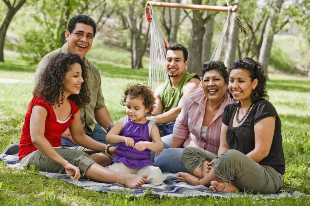 Family enjoying the parks and green spaces as part of learning how to live in Edmonton.