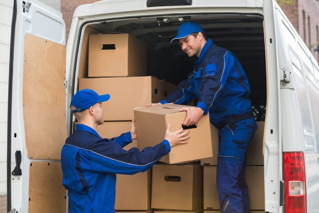 Movers helping family move to Edmonton